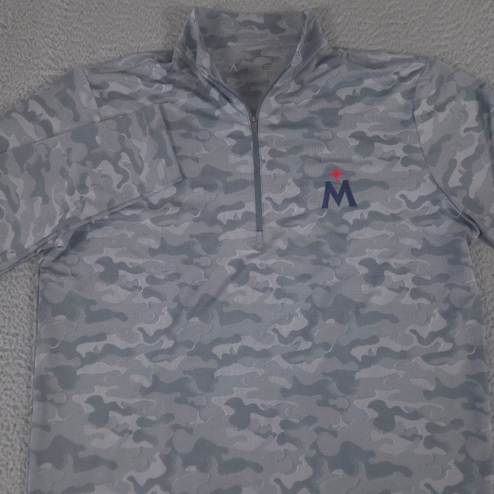 Antigua Pullover Mens Large Brigade Camo 1/4 Zip Performance Minnesota Twins MLB